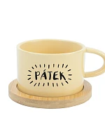 Piatok - žltý pohár na makrónky 200 ml