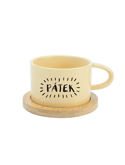 Piatok - žltý pohár na makrónky 200 ml