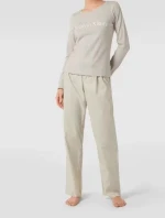 Dámske pyžamo QS6350E 1T6 - béžová - Calvin Klein