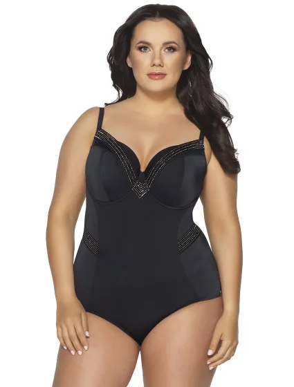 Dámske jednodielne plavky SKJ-58 Black - Ava Dámske jednodielne plavky SKJ-58 Black - Ava