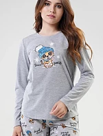 Dámske dlhé pyžamo Tiger grey - Vienetta