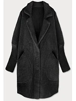 Dlouhý černý vlněný přehoz přes oblečení typu "alpaka" model 21472289 - MADE IN ITALY Dlouhý černý vlněný přehoz přes oblečení typu "alpaka" model 21472289 - MADE IN ITALY