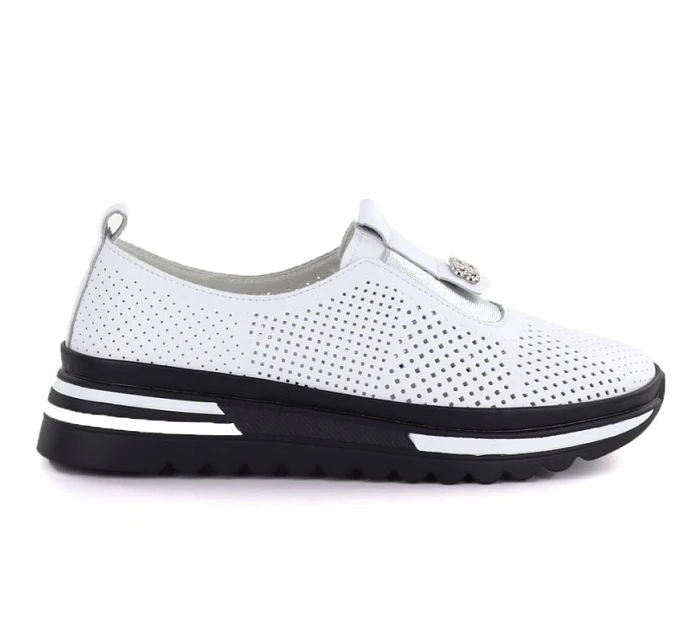 Dámské kožené boty na platformě bílé S.Barski model 22081741 - Hikvision Dámské kožené boty na platformě bílé S.Barski model 22081741 - Hikvision