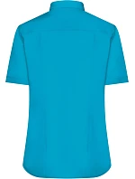 JN 679 Popelínová halenka s krátkým rukávem model 22488277 turquoise - Daiber JN 679 Popelínová halenka s krátkým rukávem model 22488277 turquoise - Daiber