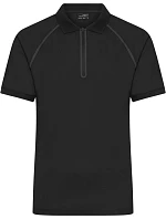 JN Pánské piqué polo se zipem 02. black/black model 22538313 - Daiber