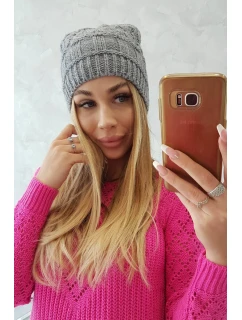 Fleecová čiapka Marta K231 tmavo šedá