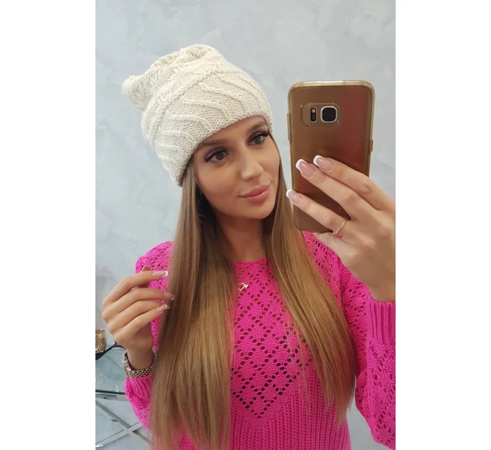 Dámska čiapka Dagmara K332 ecru