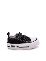 Dětské látkové tenisky se suchým zipem BIG STAR model 21594926 Černý a bílý - Big Star Shoes