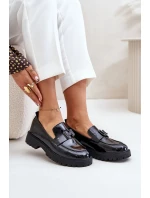 Lakované Dámské Mokasíny model 21671936 Černé - VINCEZA