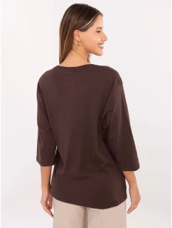 Bluzka RV BZ model 21406680 ciemny brązowy - FPrice