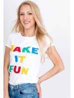 Dámske tričko "Make it Fun" - biele,