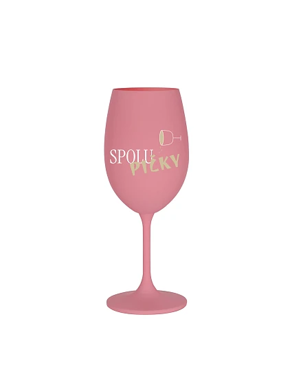 SPOLUPIČKY – ružová pohár na víno 350 ml