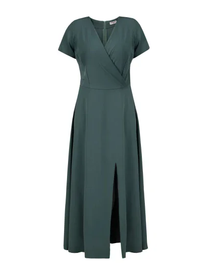 Dámske šaty SA562 tm. zelená - Karko Dámske šaty SA562 tm. zelená - Karko