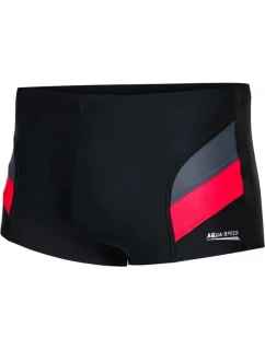Pánske plavecké šortky Aron M.16 black-red - Aqua Speed