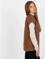 Dámska vesta D90027W90785B2 hnedá - FPrice