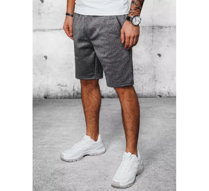 Pánske tmavosivé teplákové šortky FashionStreet SX2190