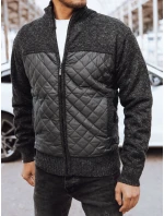FashionStreet pánska prešívaná tmavosivá bunda TX4577