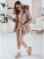 Dámská prošívaná zimní bunda cappuccino Dstreet model 21971761 - FashionStreet