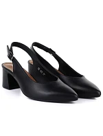 Dámské lodičky s páskem černé Sergio model 22099505 - LEONE Dámské lodičky s páskem černé Sergio model 22099505 - LEONE