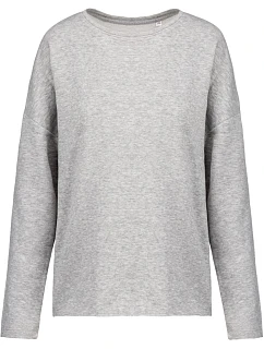 Kariban K 471 Dámska mikina oversize 20.K471 svetlosivá melírovaná