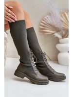 kozačky se svrškem z punčochy model 21679814 - Boto