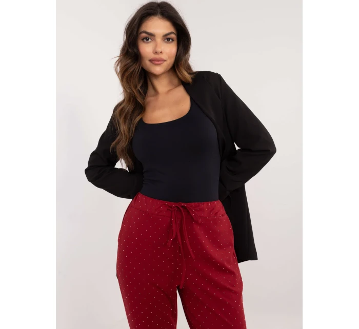 DHJ SP A7690.01P bordové nohavice