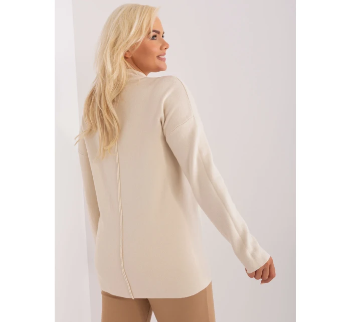 Sweter PM SW model 18949260 jasny beżowy - FPrice Sweter PM SW model 18949260 jasny beżowy - FPrice