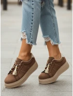 FashionStreet hnedé dámske tenisky ZY1413