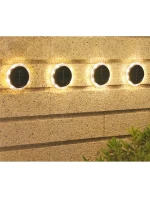 SOLÁRNE DISKOVÉ LAMPY PRE MONTÁŽ NA ZEM ALEBO NA STENU 2KS
