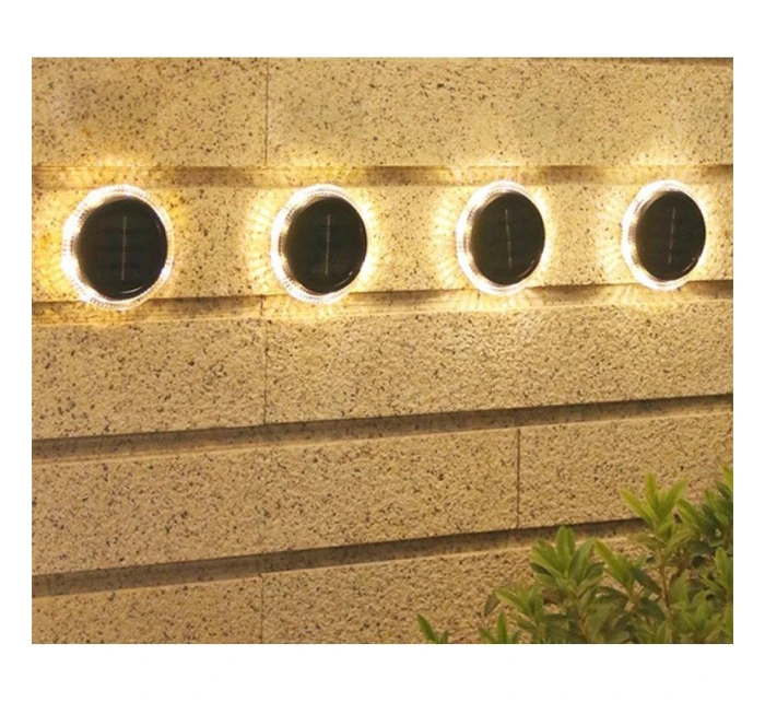SOLÁRNE DISKOVÉ LAMPY PRE MONTÁŽ NA ZEM ALEBO NA STENU 2KS
