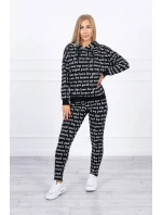 Sada s potlačou čierna