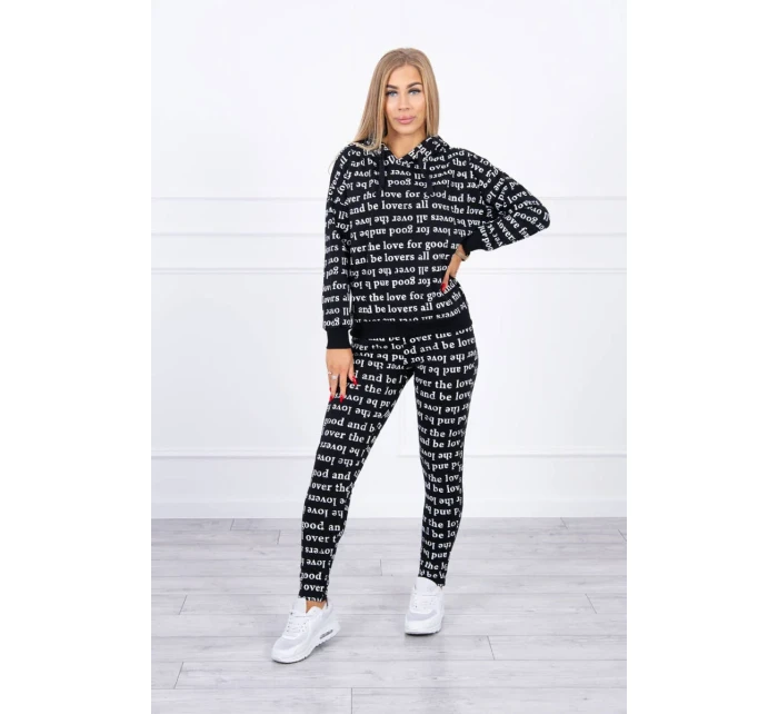 Sada s potlačou čierna