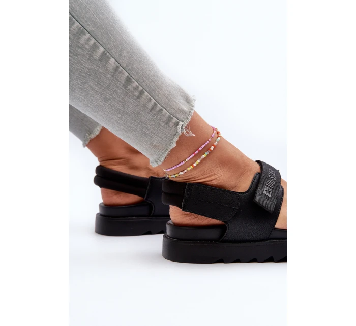 Sandały Damskie Na Platformie Big Star NN274750 Czarne