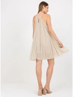 Šaty DHJ SK model 17604059 světle béžová - FPrice Šaty DHJ SK model 17604059 světle béžová - FPrice