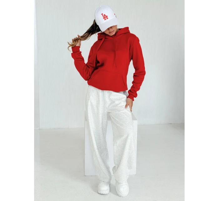 Dámská mikina s kapucí BASIC červená model 21962146 - Dstreet Dámská mikina s kapucí BASIC červená model 21962146 - Dstreet