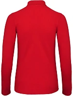 B&C ID.001 LSL /women Dámske polo tričko s dlhým rukávom z piké 01.0I13 červené