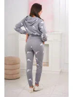 Sada s potlačou pištole šedá