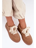 Semišové tenisky s šněrováním  Camel model 22355641 - Kobbo