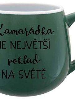 Kamarátstvo je najlepší koktail na svete - zelený keramický hrnček 300 ml