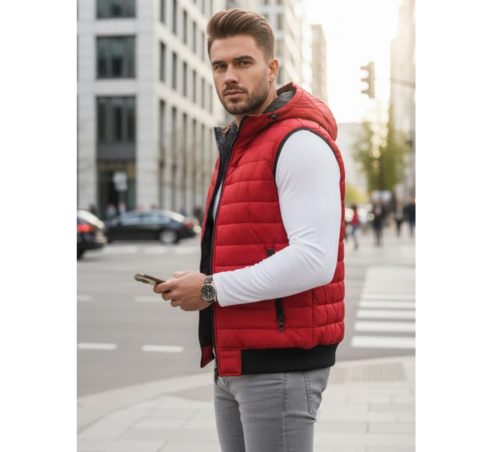 Pánska červená vesta FashionStreet TX4265