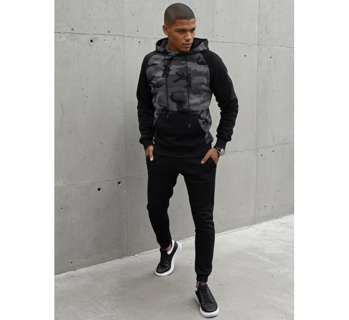 Pánska tmavosivá mikina FashionStreet BX5486