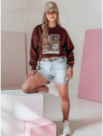 Dámská oversize mikina s  vínová model 21988107 - Dstreet