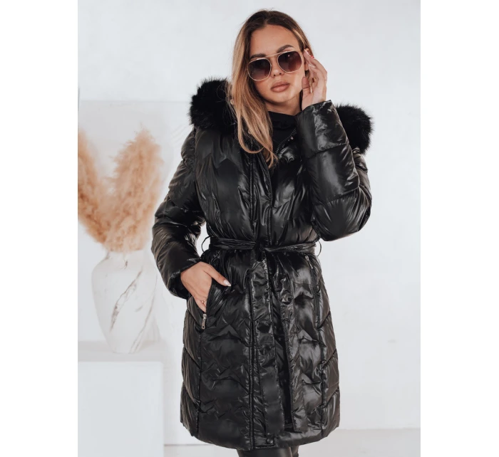 Dámská zimní bunda prošívaná s kapucí černá Dstreet model 21990463 - FashionStreet
