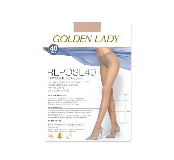 Dámske pančuchové nohavice Golden Lady Repose 2-5XL 40 deň Dámske pančuchové nohavice Golden Lady Repose 2-5XL 40 deň