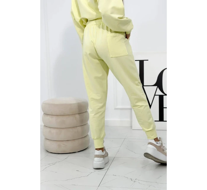 Set 2dielna mikina + nohavice žltá