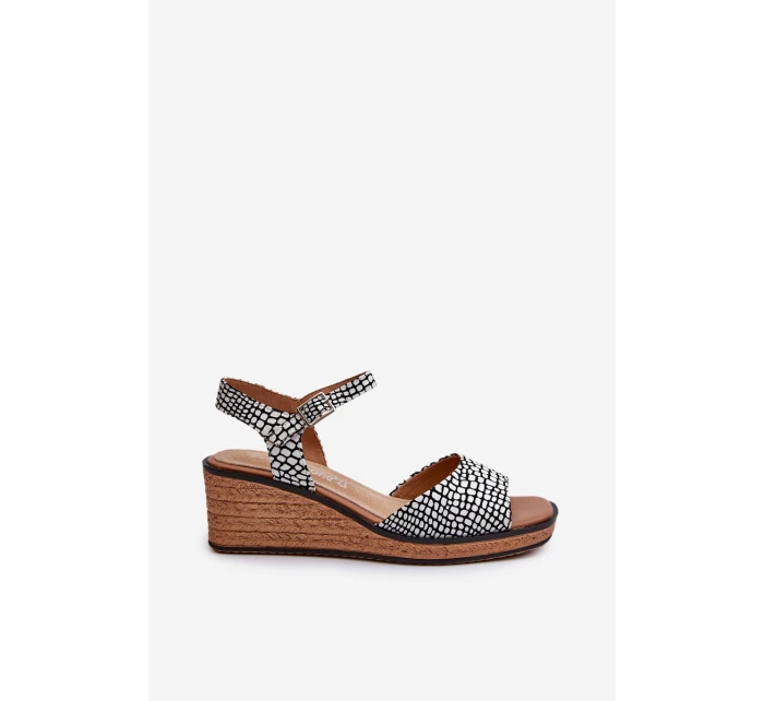 Dámské sandály Na Černobílé model 21657299 - SERGIO LEONE Dámské sandály Na Černobílé model 21657299 - SERGIO LEONE