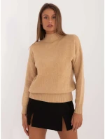 Sweter AT SW model 20742502 jasny camelowy - FPrice Sweter AT SW model 20742502 jasny camelowy - FPrice