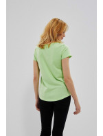 Jednoduché tričko s vreckom - zelené