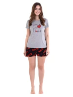 Dámske pyžamo 01/239 šedé s medveďom - Karol