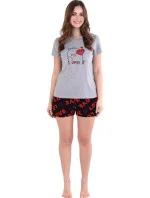 Dámske pyžamo 01/239 šedé s medveďom - Karol